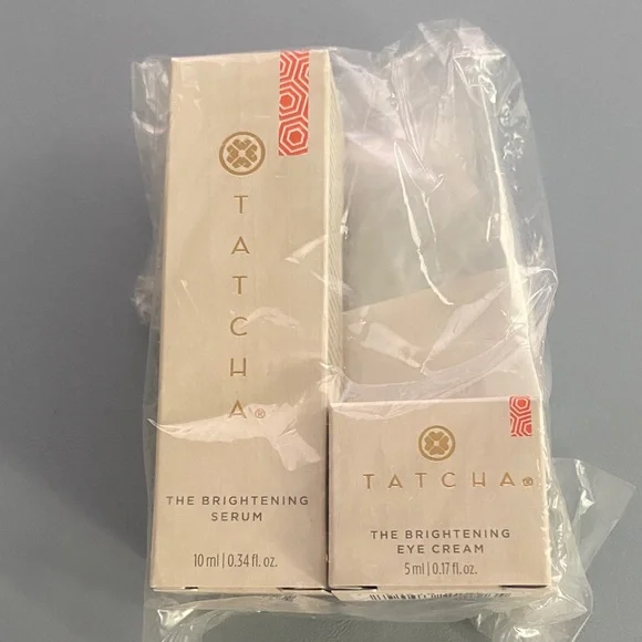 Tatcha Brightening Serum and Eye Cream Set - Cream and Orange - Picture 1 of 4
